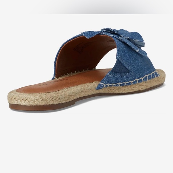 NEW Lucky Brand Baricha Denim Floral Slide Sandals Sz 10 - Picture 5 of 7